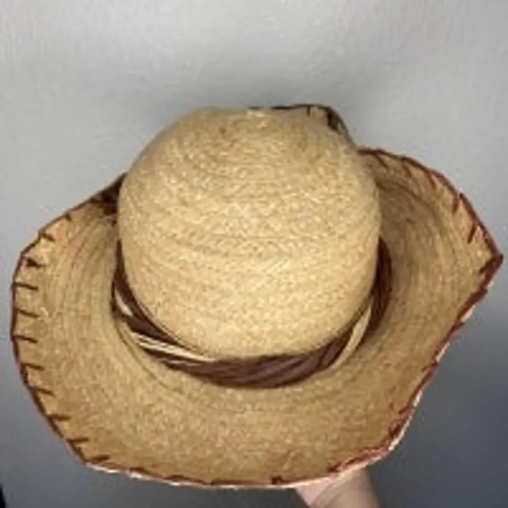 Liz Claiborne Straw & Wicker Bow Sun Hat